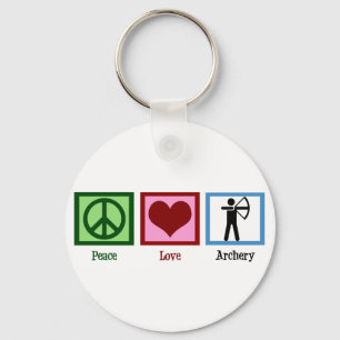 Peace Love Archery Sleutelhanger