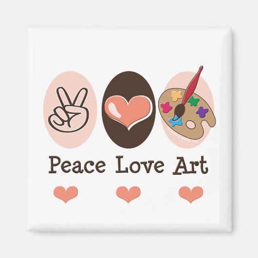 Peace Love Art Magnet (Devant)