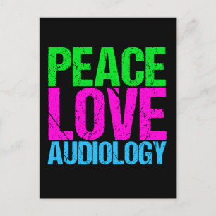 Peace Love Audiology Briefkaart