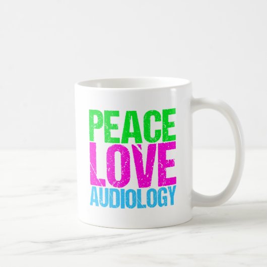 Peace Love Audiology Koffiemok (Rechts)
