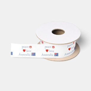 Peace Love Australia met Australian Flag Aussie Lint