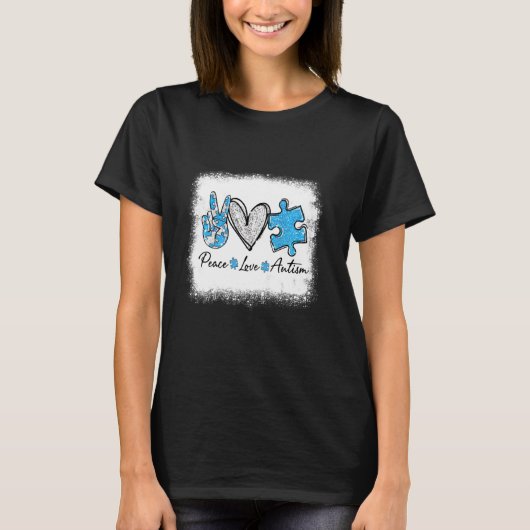 Peace Love Autisme T-shirt (Voorkant)