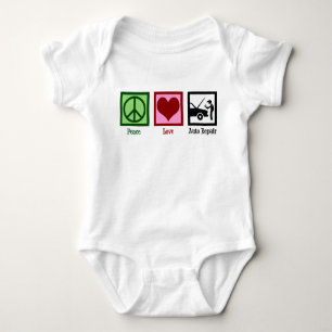 Peace Love Auto Repair Car Mechanic Romper