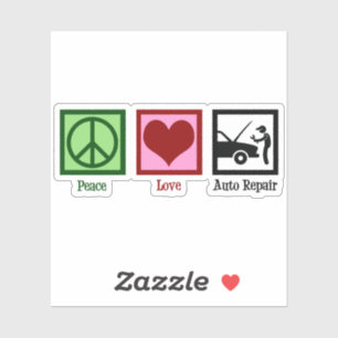 Peace Love Auto Repair Car Mechanic Sticker