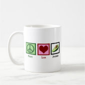Peace Love Avocado Double Sided Koffiemok (Links)