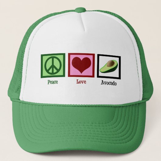 Peace Love Avocado Trucker Pet (Voorkant)