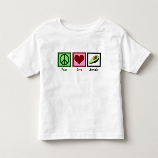 Peace Love Avocados Kinder Shirts (Voorkant)