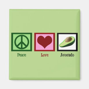 Peace Love Avocados Magneet