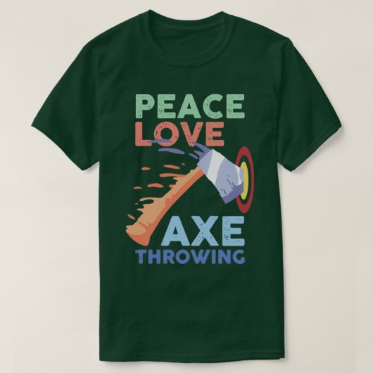 Peace Love Ax Throwing T-shirt (Design voorkant)