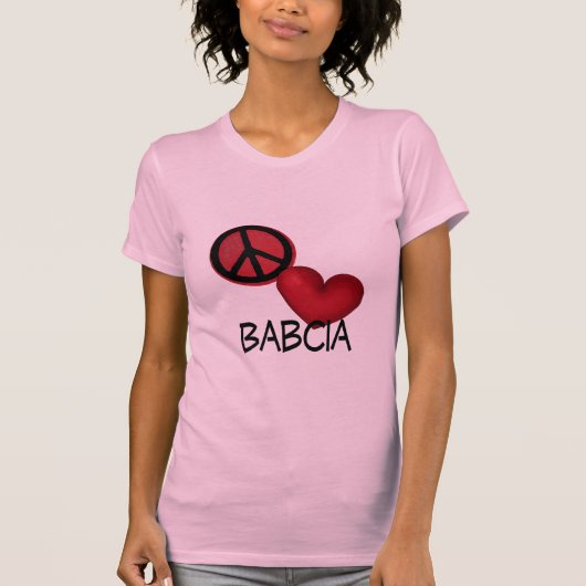 Peace Love Babcia T-shirt (Voorkant)