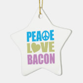 Peace Love Bacon Keramisch Ornament (Links)