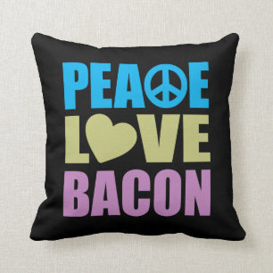 Peace Love Bacon Kussen