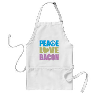 Peace Love Bacon Standaard Schort