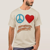 Peace Love Bacon Symbology Tshirt, Mok T-shirt (Voorkant)