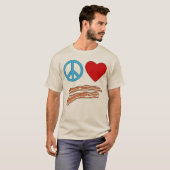 Peace Love Bacon Symbology Tshirt, Mok T-shirt (Voorkant volledig)