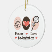 Peace Love Badminton Ornament (Links)