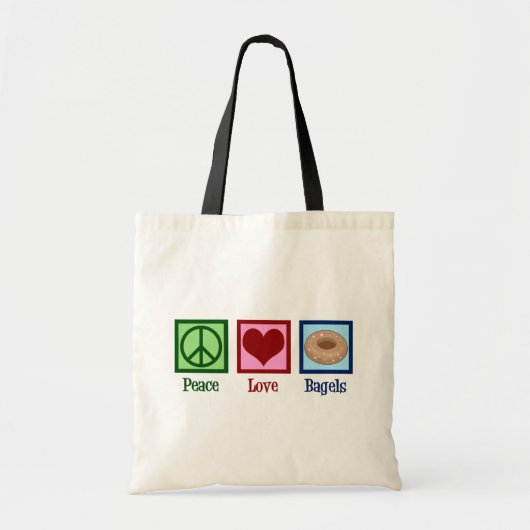 Peace Love Bagels Tote Bag (Voorkant)