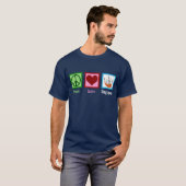 Peace Love Bagpipes T-shirt (Voorkant volledig)