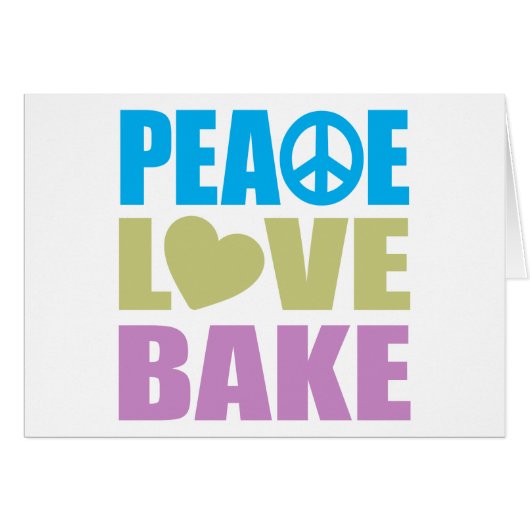 Peace Love Bake (Voorkant Horizontaal)