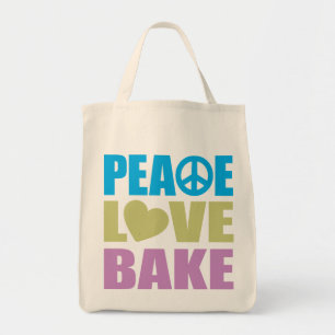 Peace Love Bake Tote Bag