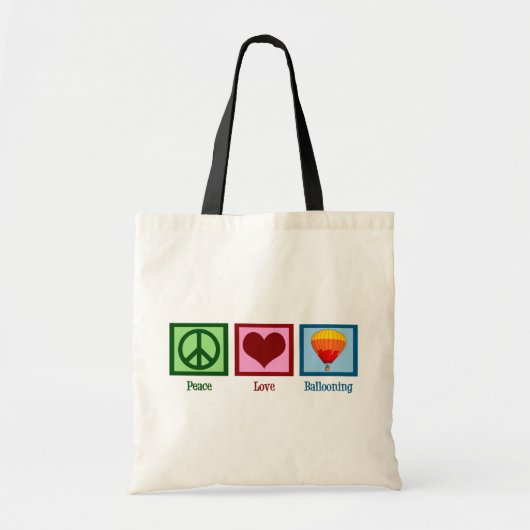 Peace Love Ballooning Tote Bag (Voorkant)