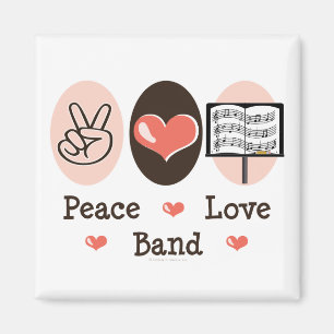 Peace Love Band Magnet Magneet