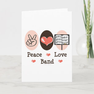 Peace Love Band Wenskaart Kaart
