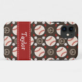 Peace Love Baseball Case-Mate iPhone Case (Achterkant (horizontaal))