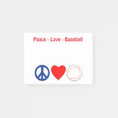Peace Love Baseball Memo Post-it® Notes (Voorkant)