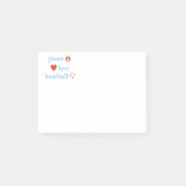 Peace Love Baseball Post-it® Notes (Voorkant)
