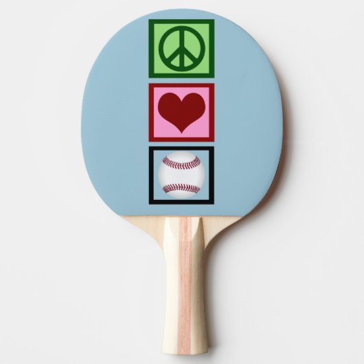Peace Love Baseball Tafeltennisbatje (Voorkant)