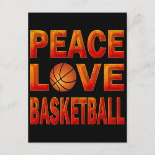 PEACE LOVE BASKETBALL BRIEFKAART