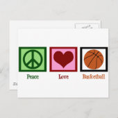 Peace Love Basketball Briefkaart (Voorkant / Achterkant)