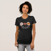 Peace Love Basketball Layered T-shirt (Voorkant volledig)