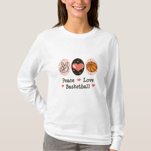 Peace Love Basketball Long-hoeve T-shirt