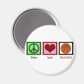 Peace Love Basketball Magneet (Voorkant / Achterkant)
