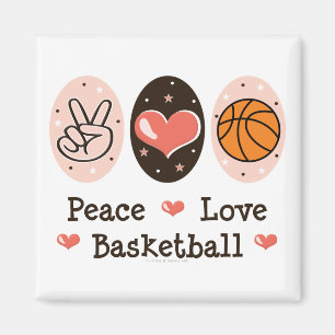 Peace Love Basketball Magnet Magneet