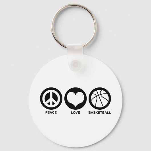 Peace Love Basketball Sleutelhanger (Voorkant)
