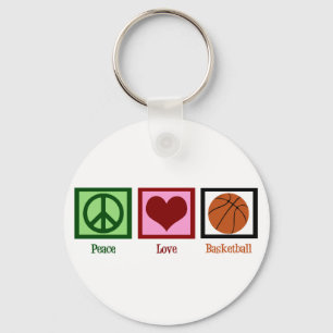 Peace Love Basketball Sleutelhanger