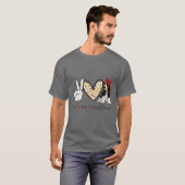 Peace Love Basset Hound Funny T T-shirt (Voorkant volledig)