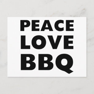 Peace Love BBQ Briefkaart