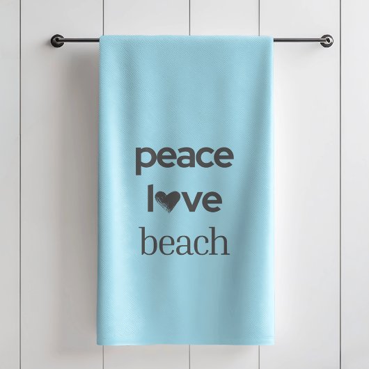 Peace Love Beach -Blue Coastal Life Bathroom Decor