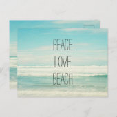 Peace Love Beach Briefkaart (Voorkant / Achterkant)