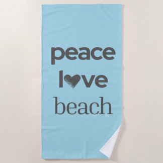 Peace Love Beach - Coastal Blue Ocean Life Pool Strandlaken