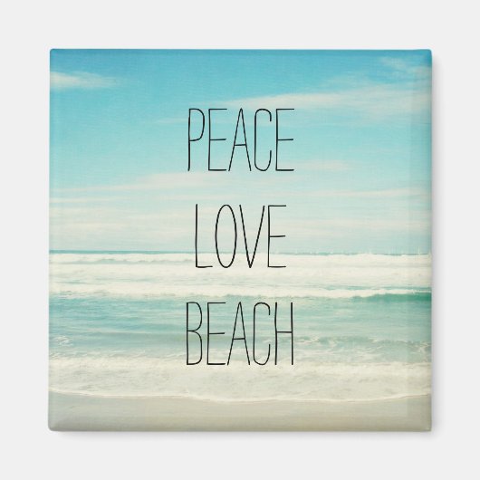 Peace Love Beach Magneet (Voorkant)