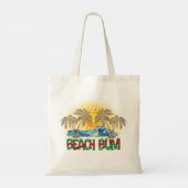 Peace Love Beach Summer Canvas tas (Achterkant)