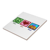 Peace Love Beach Tegeltje (Zijkant)