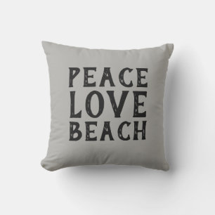 PEACE LOVE BEACH-typografie Buitenkussen