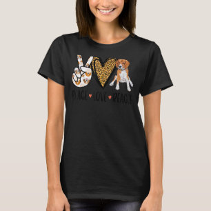 Peace Love Beagle Dog mama Animal Rescue Cute T-shirt