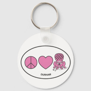 Peace, Love, Beaver Sleutelhanger